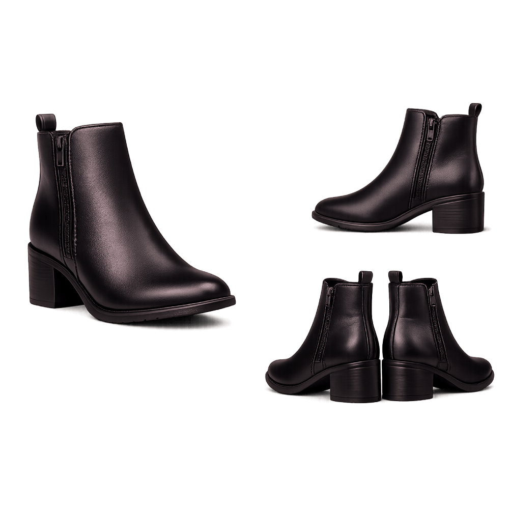 Faux Leather Ankle Boots thumbnail 3